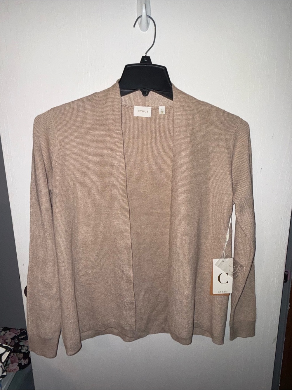 Cyrus Lightweight Open-Front Cardigan - Beige Taupe